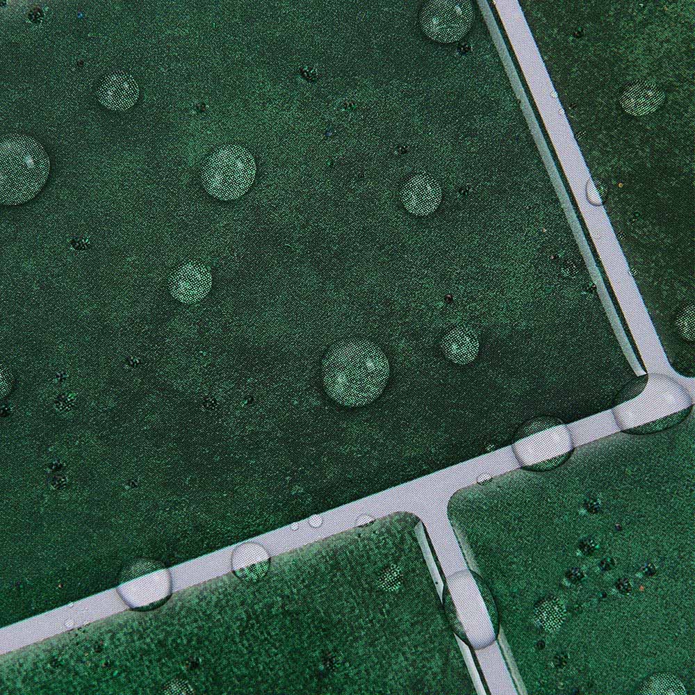 Living and Home Brick Effect Dark Green Rectangle Self Adhesive Wall Sticker 10 Pack Image 6