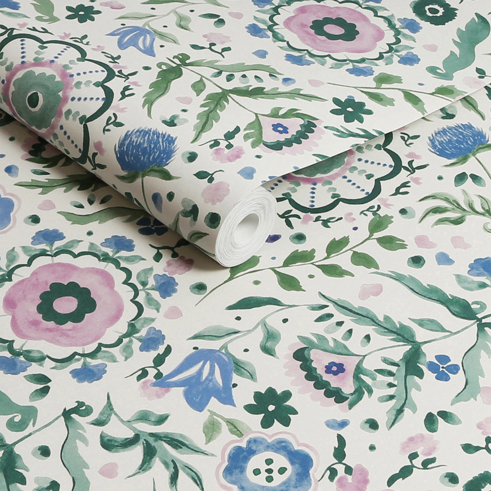 Joules Festival Flowers Print Multicolour Wallpaper Image 2