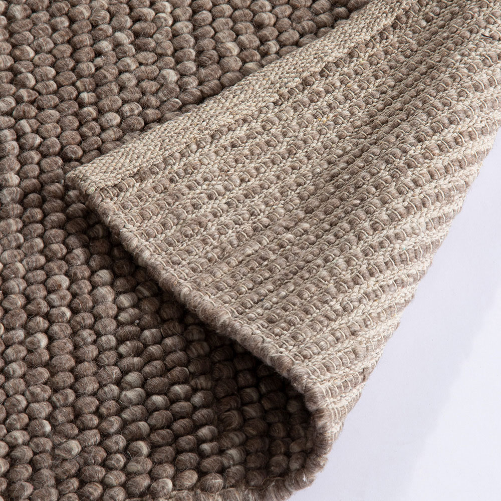 Esselle Home Delilah Taupe Mottled Wool Pebble Rug 200 x 290cm Image 5