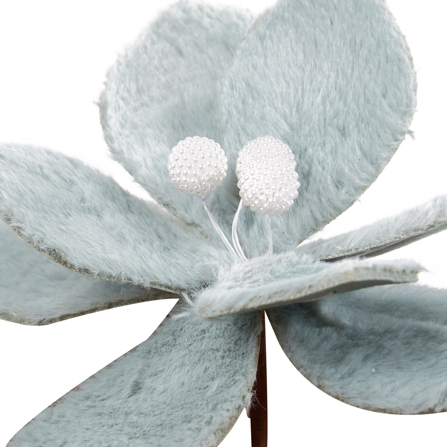 Blue Fur Flower Pick Image 2