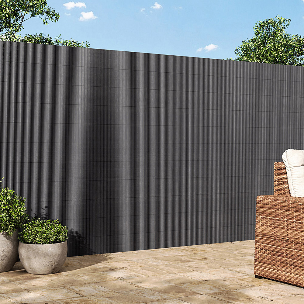 Living and Home 6.5 x 9.8ft Dark Grey Waterproof UV-Resistant Privacy Fence Image 7