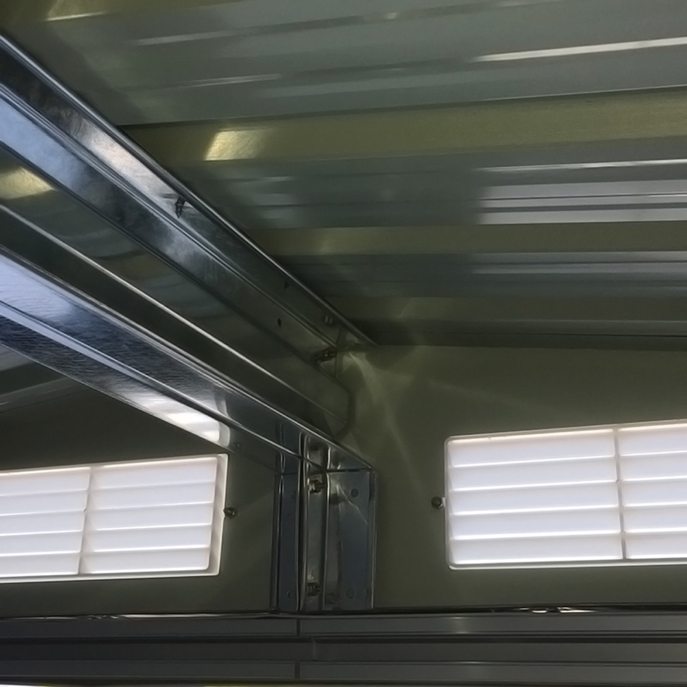 Living and Home 8.1 x 6.4ft Black Dual Sloped Roof Ventilated Metal Tool Storage Shed Image 4