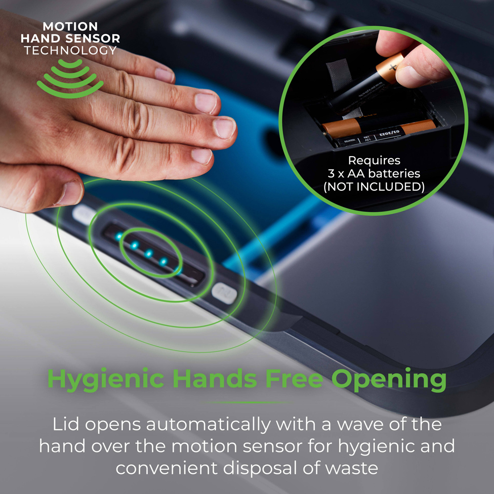 Tower Ozone Recycling White Sensor Bin 50L Image 7