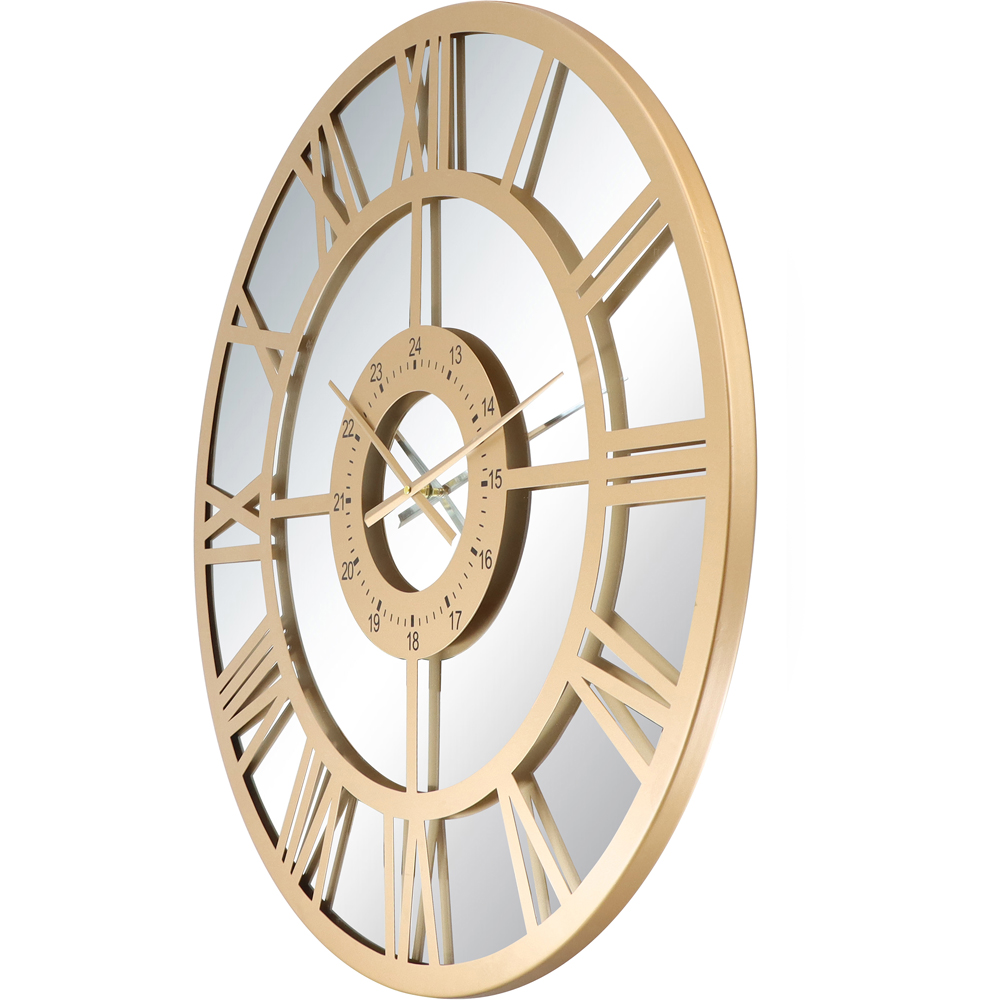 Charles Bentley Coniston Gold Mirrored Round Skeleton Indoor and ...
