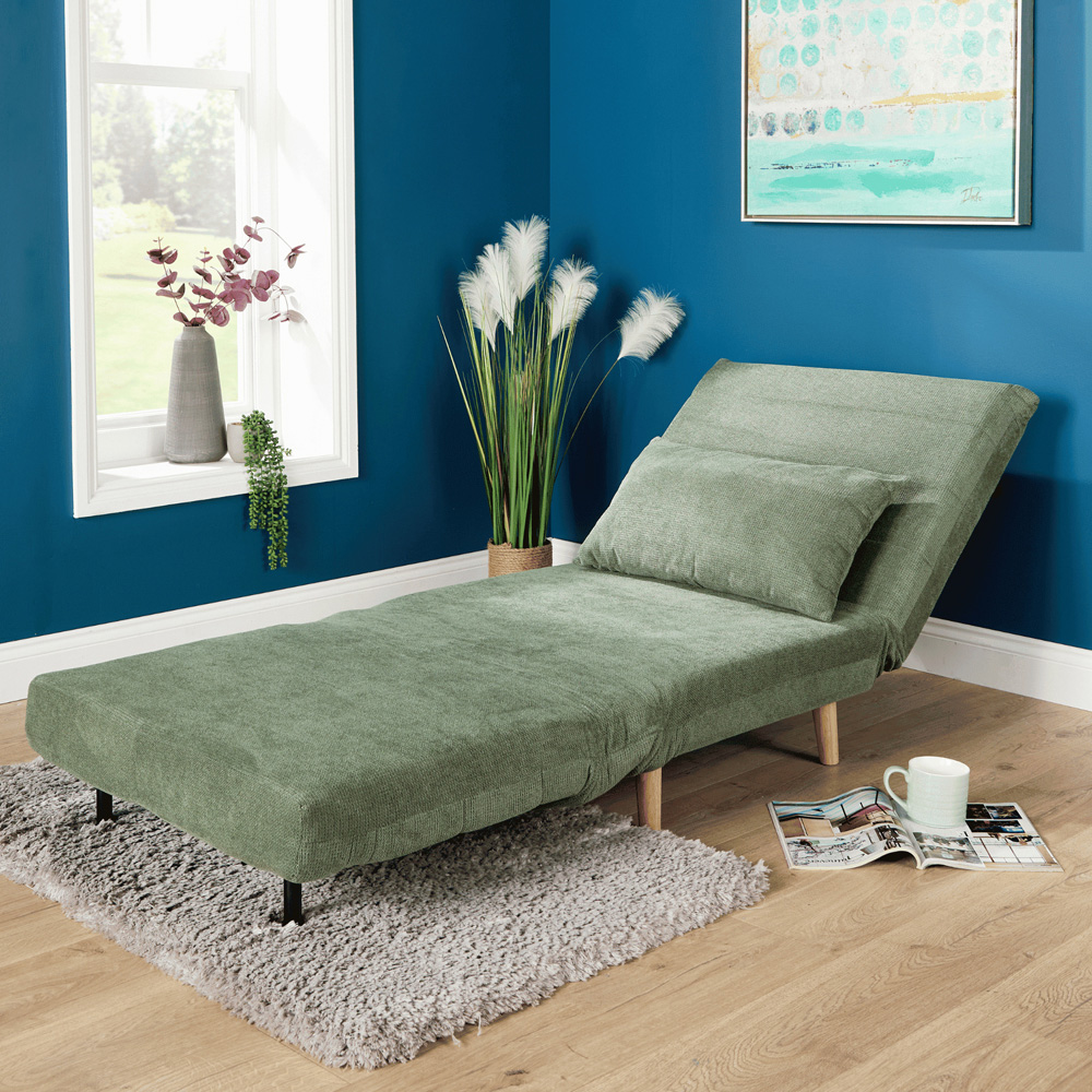 Home Source Lorena Single Green Sofa Bed Image 9