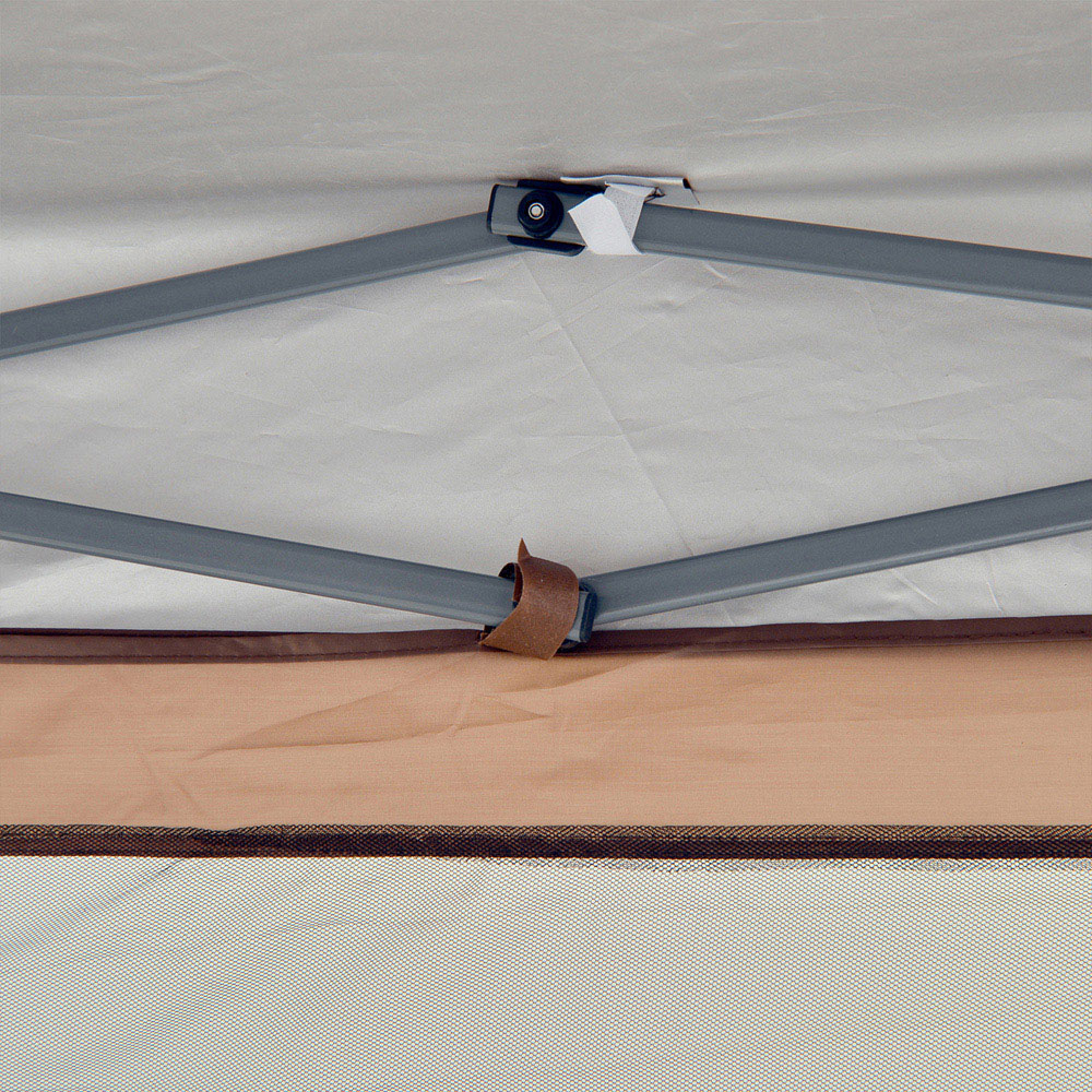 Outsunny 4 x 4m Brown Pop Up Gazebo with 4 Mesh Sides and Carry Bag Image 3