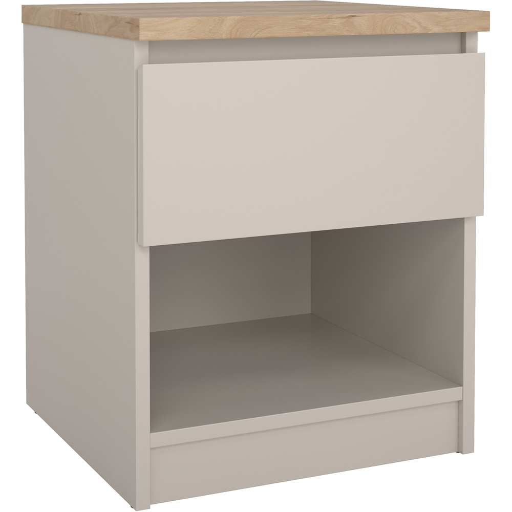 Florence Naia Single Drawer Single Shelf Cashmere Jackson Hickory Bedside Table Image 2