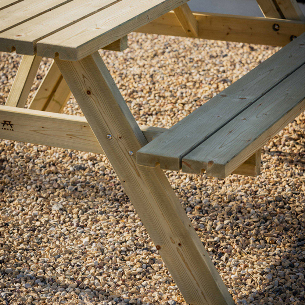AMATA Ungurs 6 Seater Classic Picnic Table Green Image 5