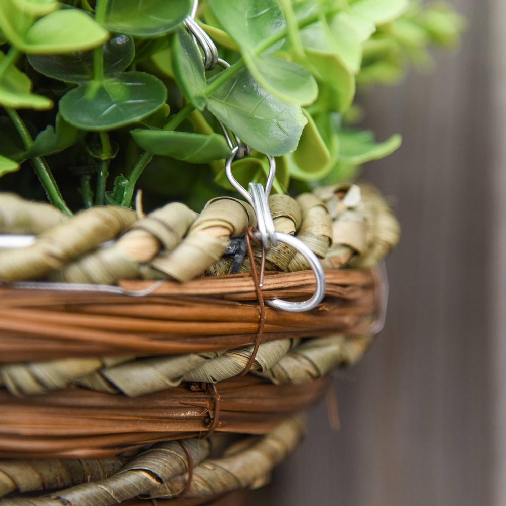 Outsunny Lisianthus Flowers Artificial Plant Basket 2 Pack Image 4