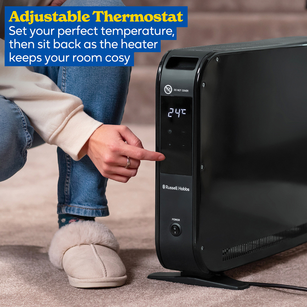 Russell Hobbs RHCVHTF2004B Black Digital Touch Panel Convection Heater with Turbo Fan 2000W Image 7