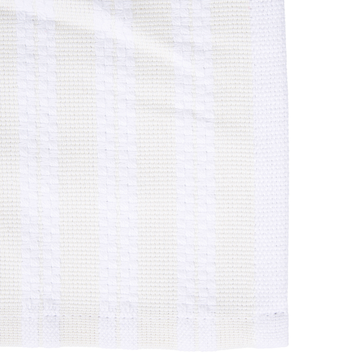 Pack of 3 Basket Weave Tea Towels - Cream Image 6