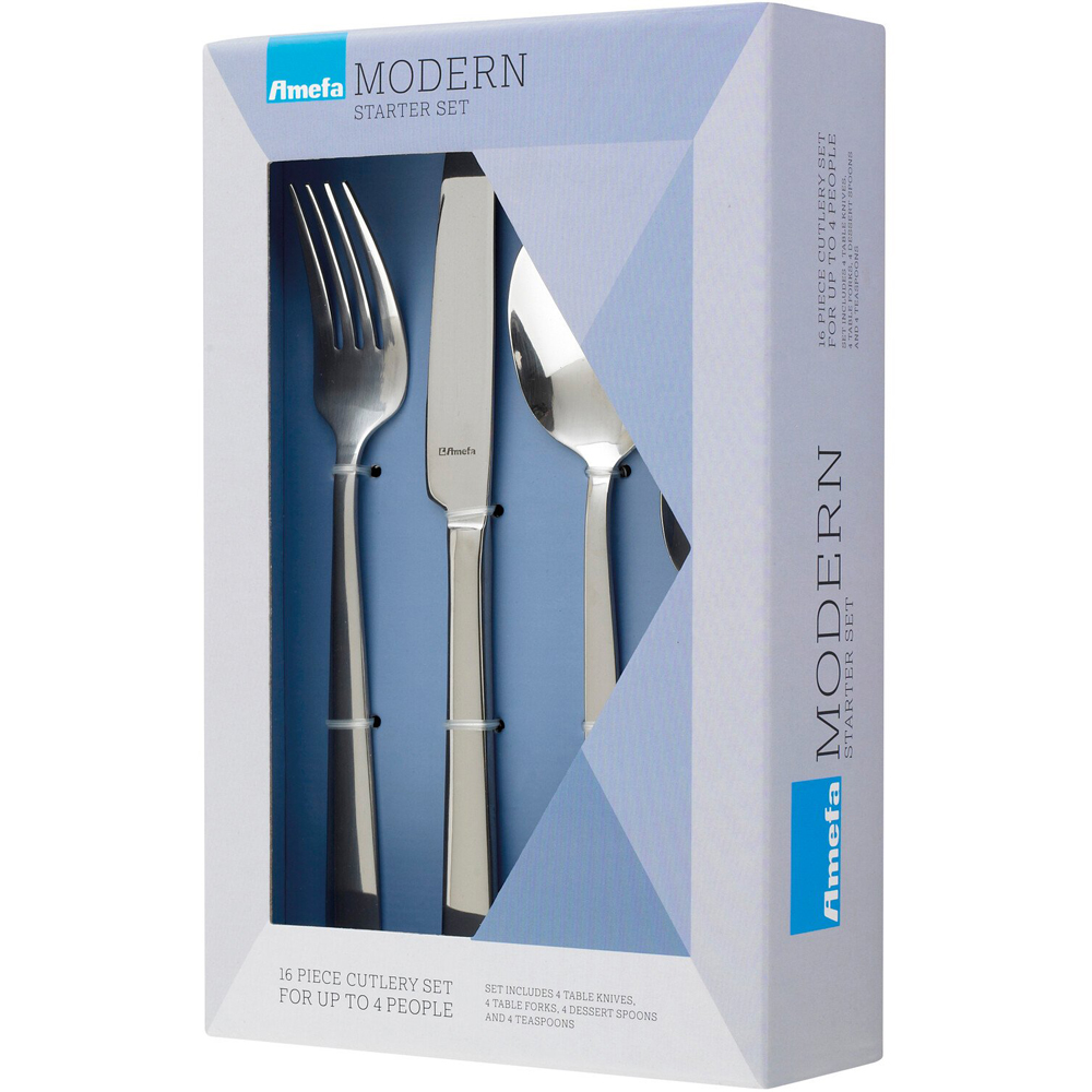 Amefa Bliss Modern 16 Piece Cutlery Set - Silver Image 4