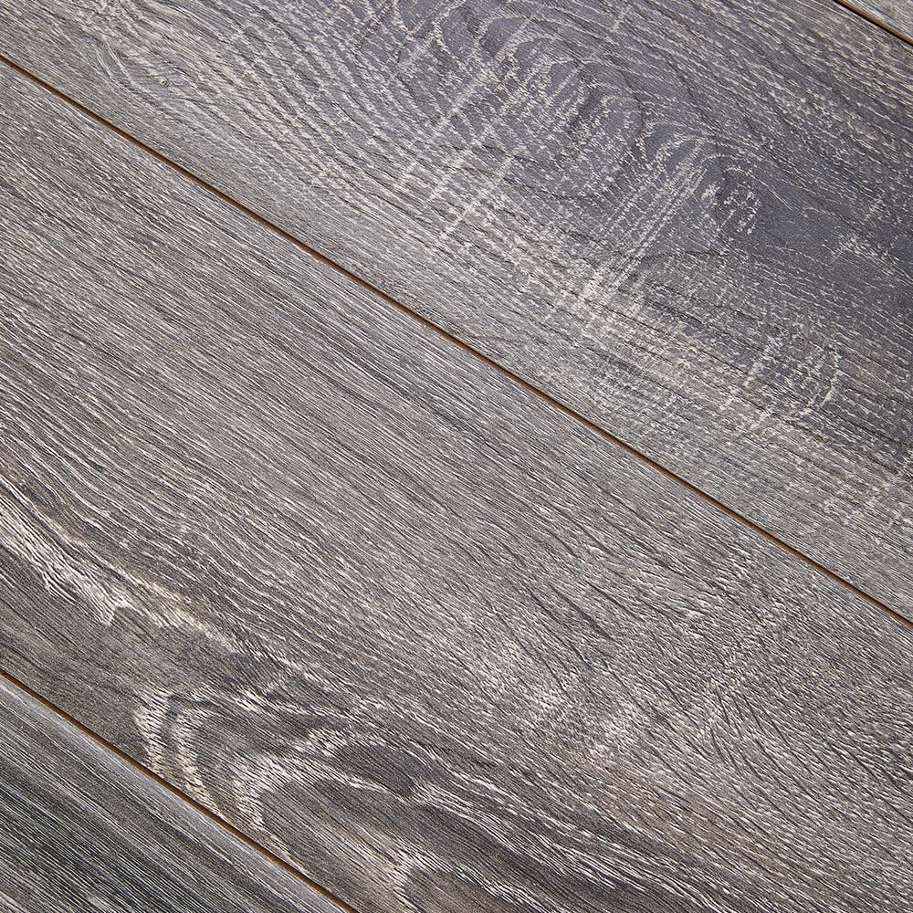 Living and Home Greyish Brown Wood Grain Rectangle Click Lock Flooring 20 Pack Image 3