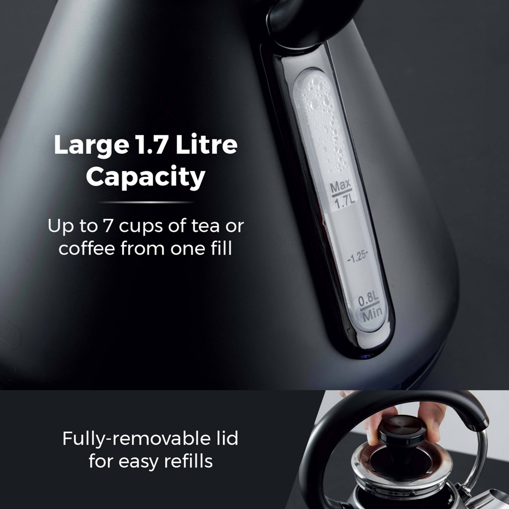 Tower Sera EEJB327 Black 4 Slice Toaster and 1.7L Kettle Set Image 4