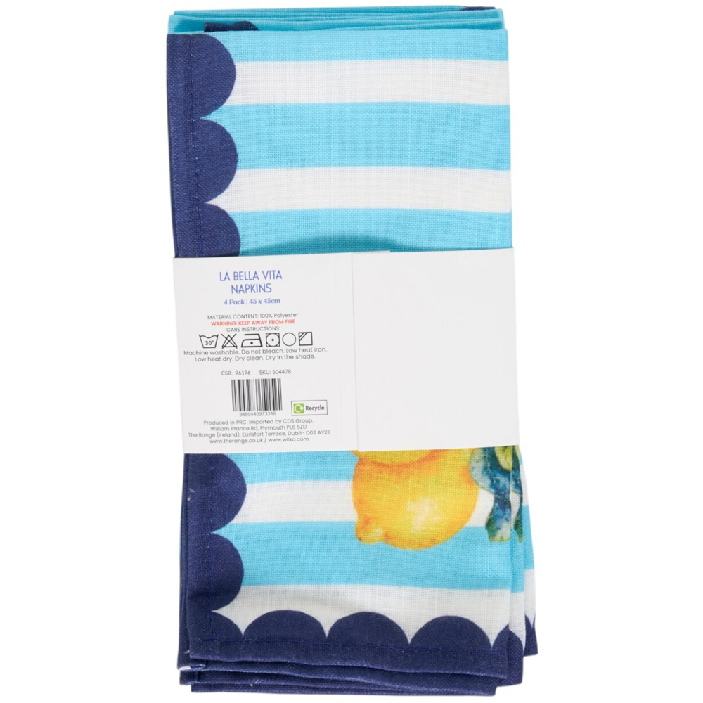 Pack of 4 La Bella Vita Napkins Image 3