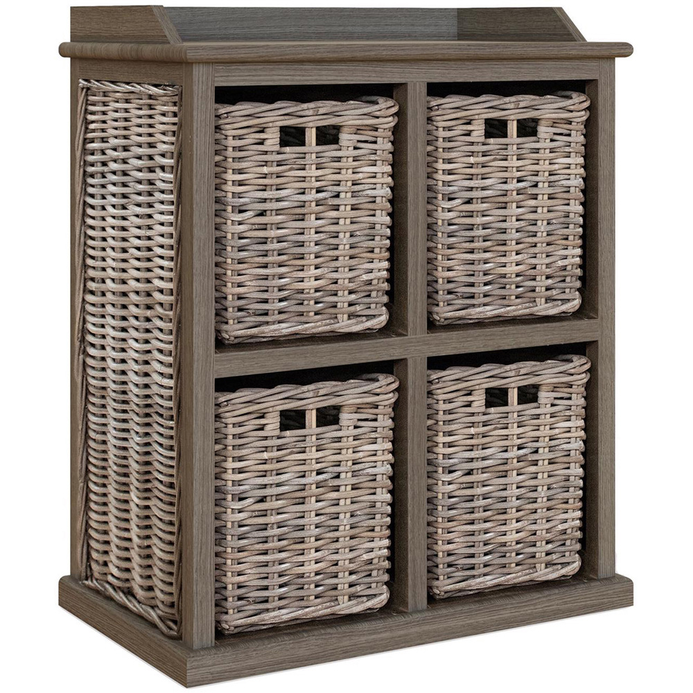 FWStyle Maya 4 Drawer Kubu Rattan Handmade Storage Unit Image 2