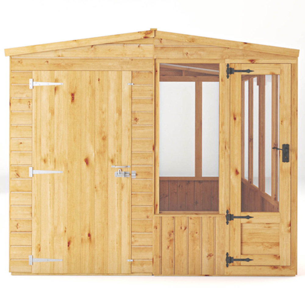 Mercia Woodsman Styrene 8 x 8ft Greenhouse and Shed Image 4