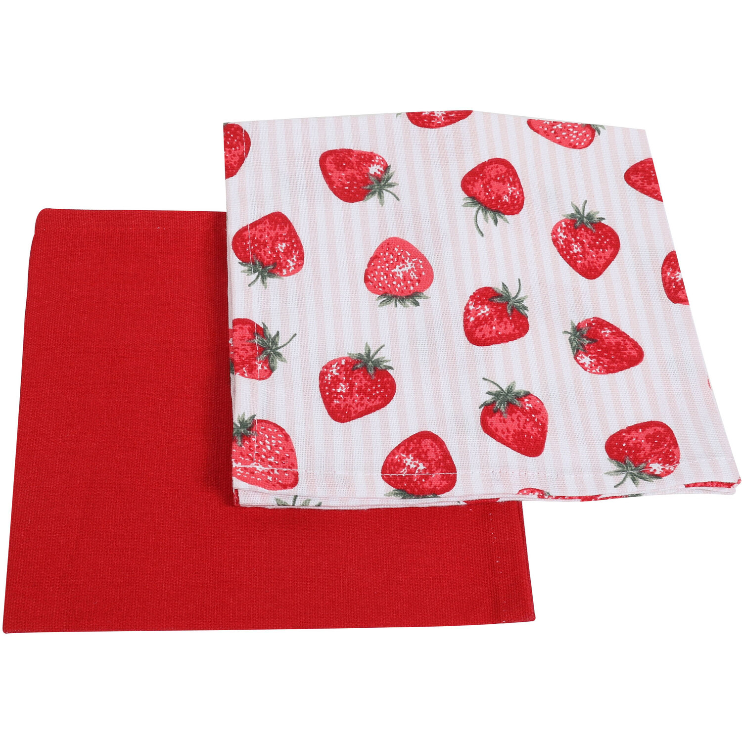 My Home Pack of 2 Strawberry Napkins - Red Image 2