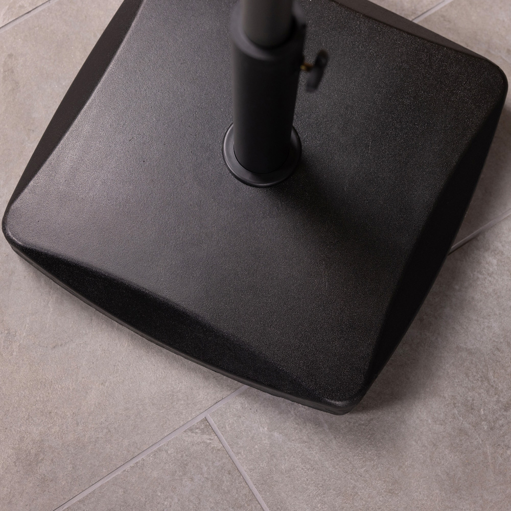 Charles Bentley Black Square Concrete Parasol Base 25kg Image 5