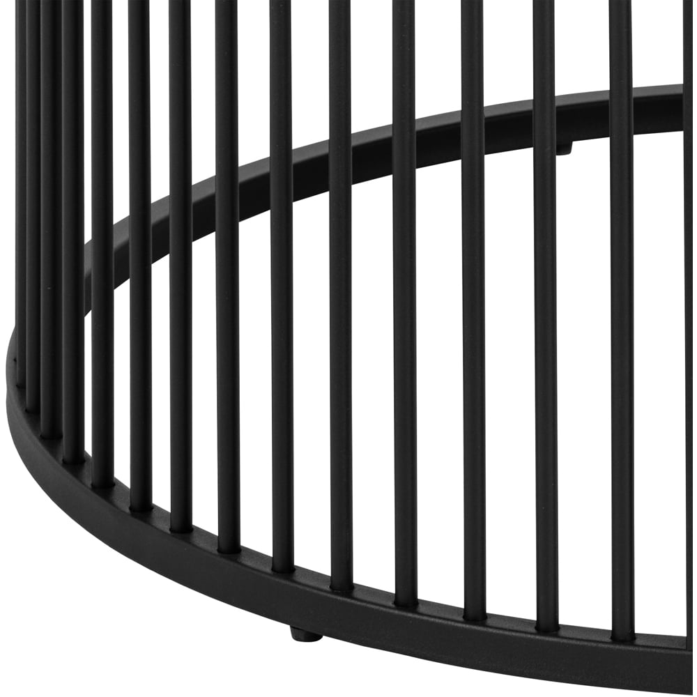 Florence Strington Matt Black Round Coffee Table Image 6