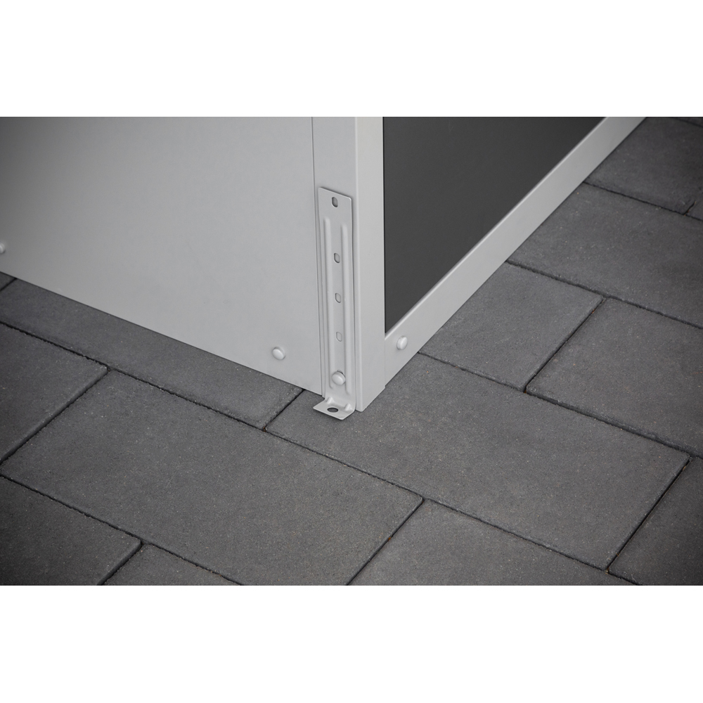 Trimetals Daiken Guardian 3 x 3ft Grey Compact Metal Garden Shed Image 5