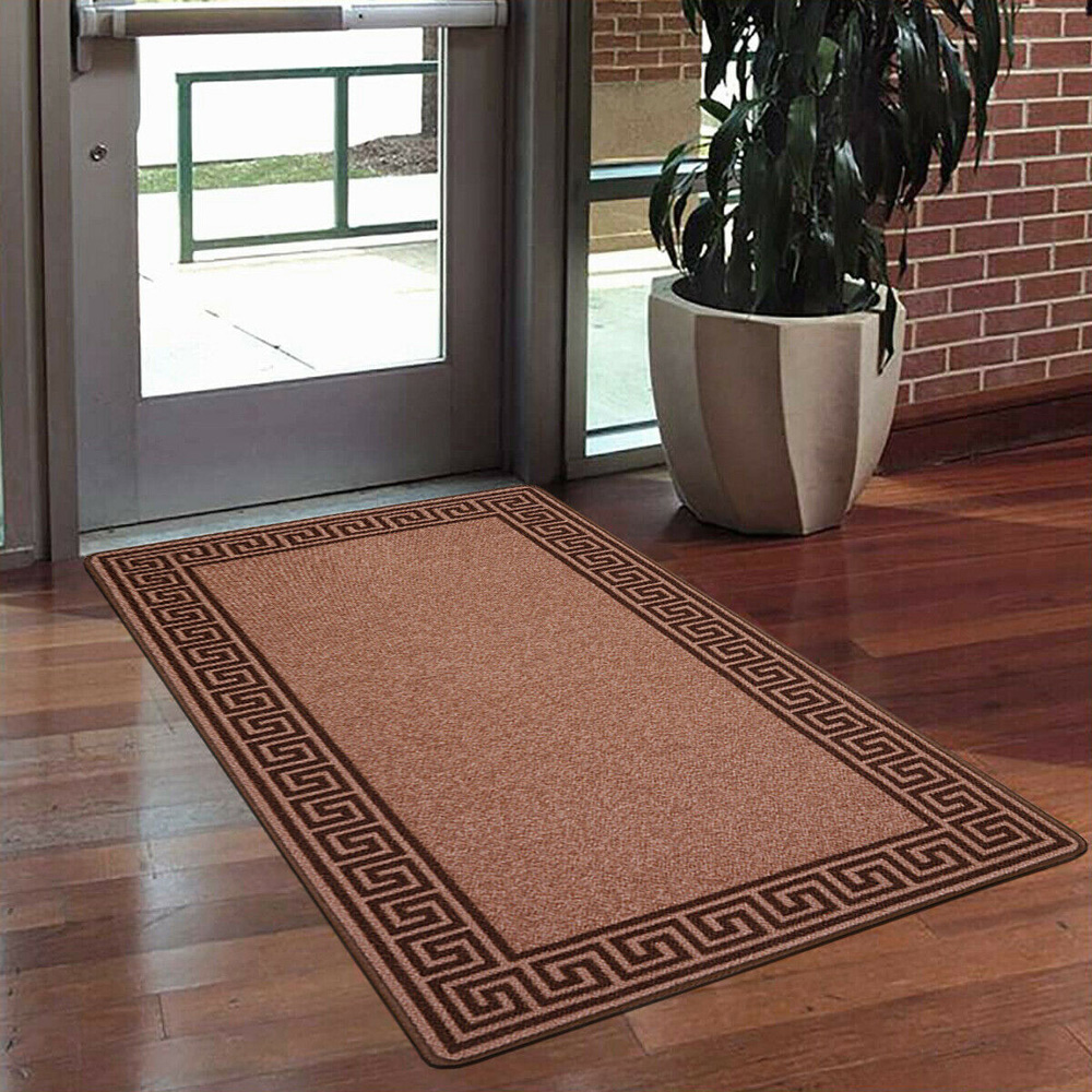 Smart Living Greekey Beige and Brown Gel Back Non-Slip Door Mat 80 x 150cm Image 4