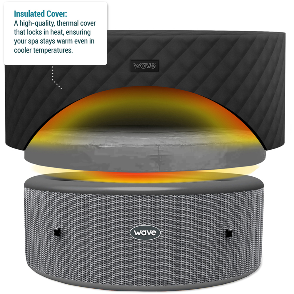 Wave Atlantic 6 Person Round Thermal Hot Tub Cover Image 2