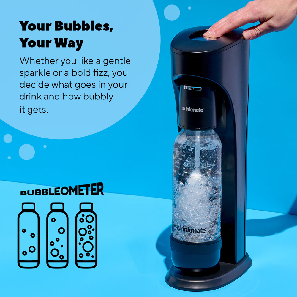 Drinkmate OmniFizz 410-08-14Zx2 Arctic Blue Soda Maker with 2 CO2 Cylinders Image 3