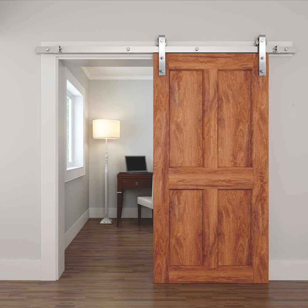 Coburn Flat Track 100 Stainless Steel Straight Hanger One Door System 1000mm Image 2