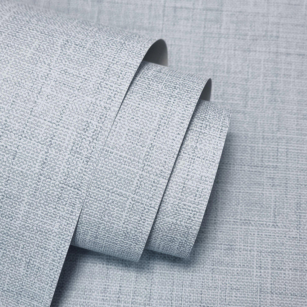 Fine Décor Fern Texture Fabric Effect Blue Wallpaper Image 2