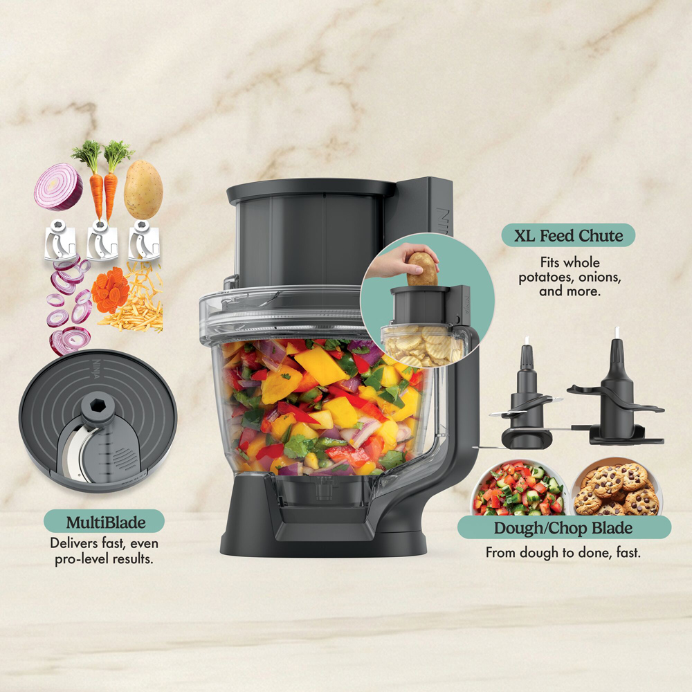 Ninja CrushBOSS LB401UKBK 3-in-1 Onyx Kitchen System with Food Processor and Tumbler Image 6
