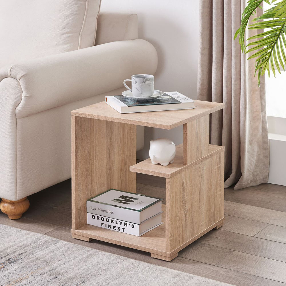 Boston Collection 2 Shelf Sonoma Oak Side Table Image 4