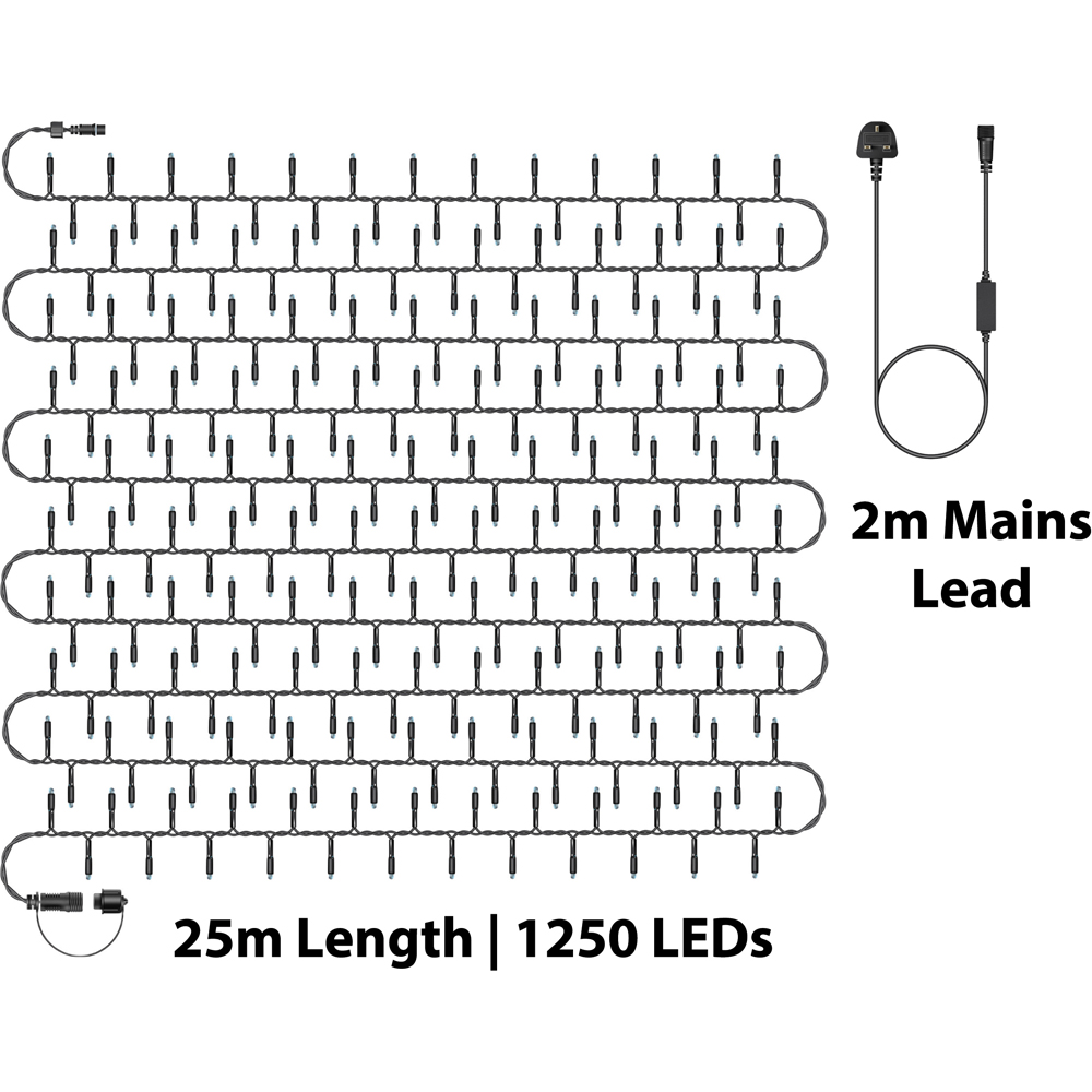 Eagle Connect 1250 Gold LED Black Cluster Light 25m Image 9