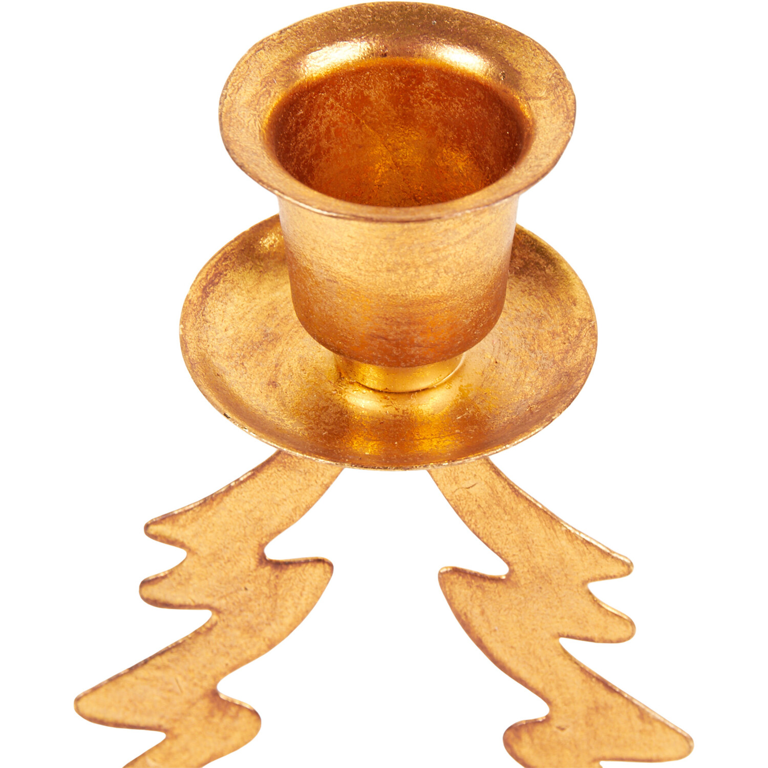 Tree Shaped Candlestick Holder Gold - Gold Image 3
