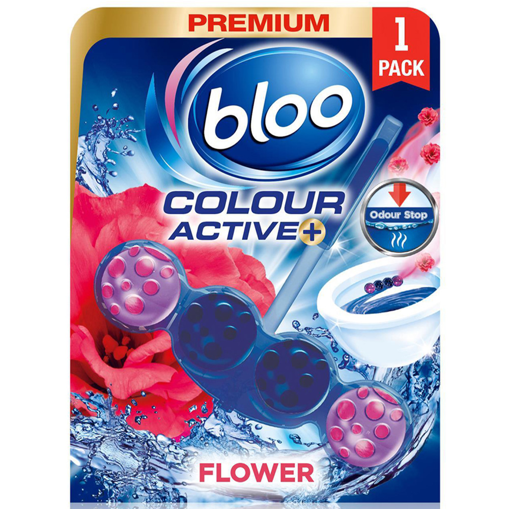 Bloo Colour Active Fresh Flower and Bleach Toilet Rim Block 50g 6 Pack Image 3