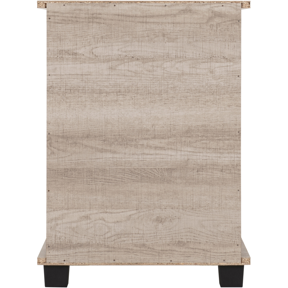 Seconique Oliver 3 Drawer Light Oak Effect Bedside Table Image 6