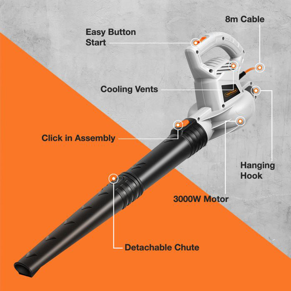 VonHaus Corded Leaf Blower 3000W Image 4