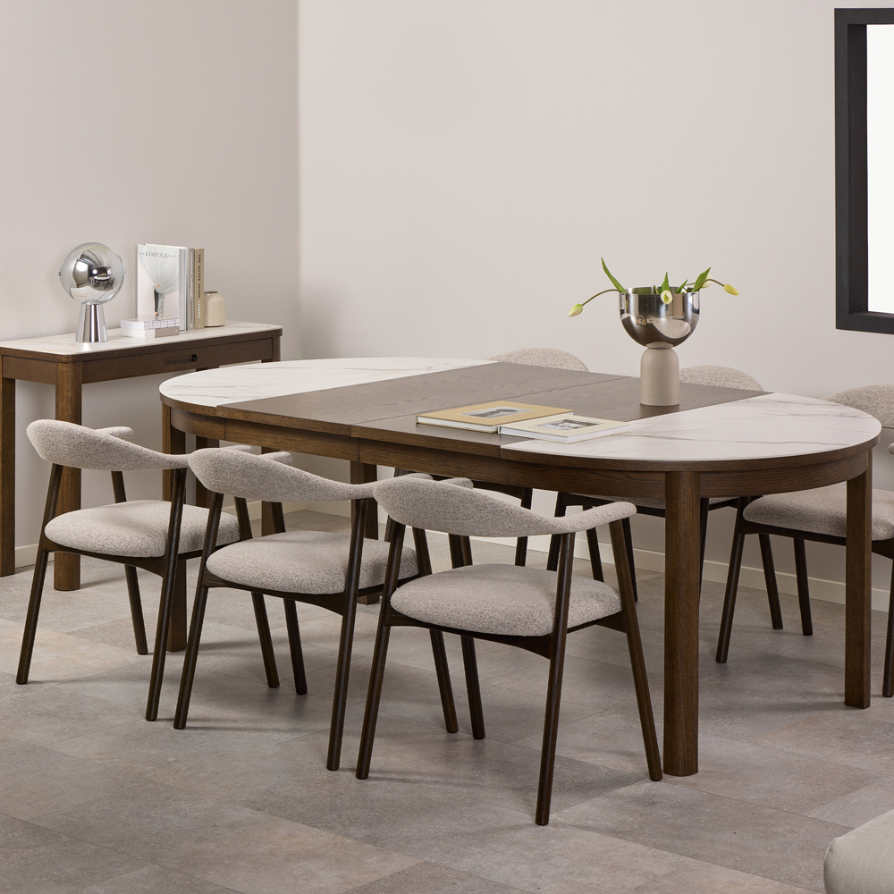 Florence Southampton Smoked Oak Veneer Extension Leaf Set of 2 Image 2