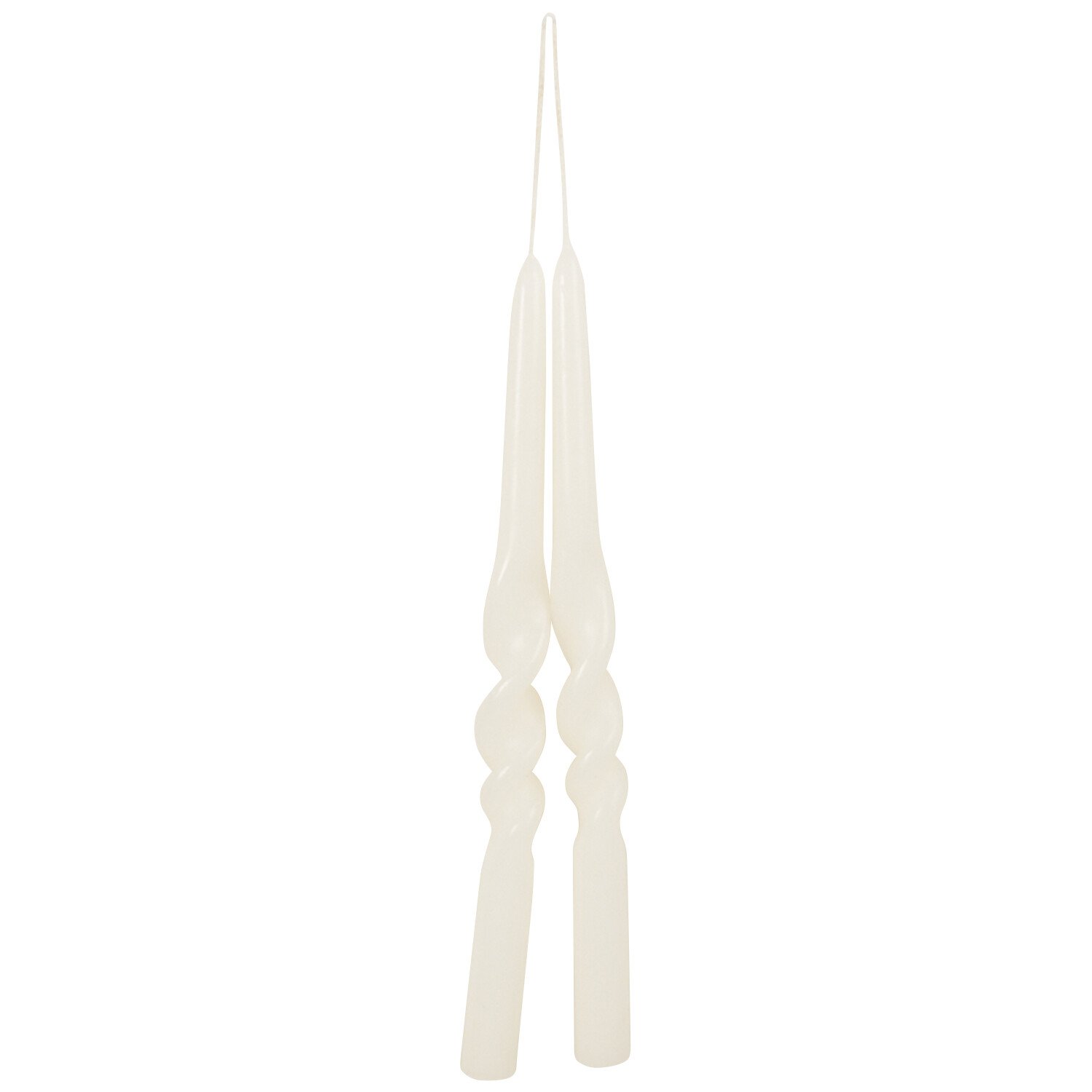 Set of 2 Nordic Twist Taper Candles - Multicolour Image 2