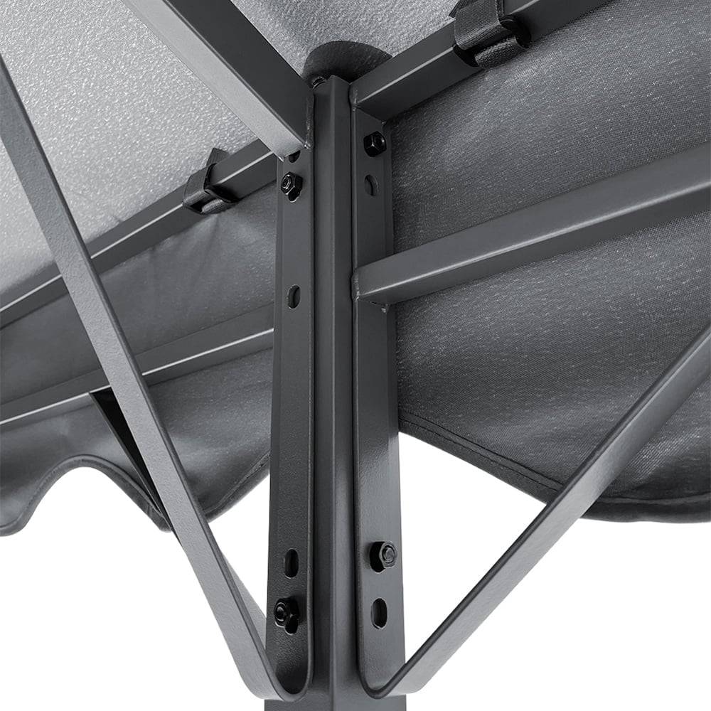 Living and Home Dark Grey Waterproof Metal Arched Pergola 3 x 4m Image 3