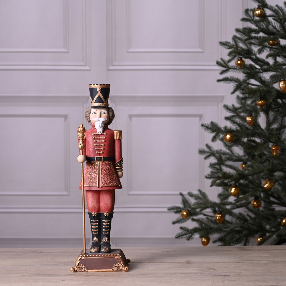 The Christmas Gift Co Standing Soldier in Polyresin Christmas Decoration Image 2