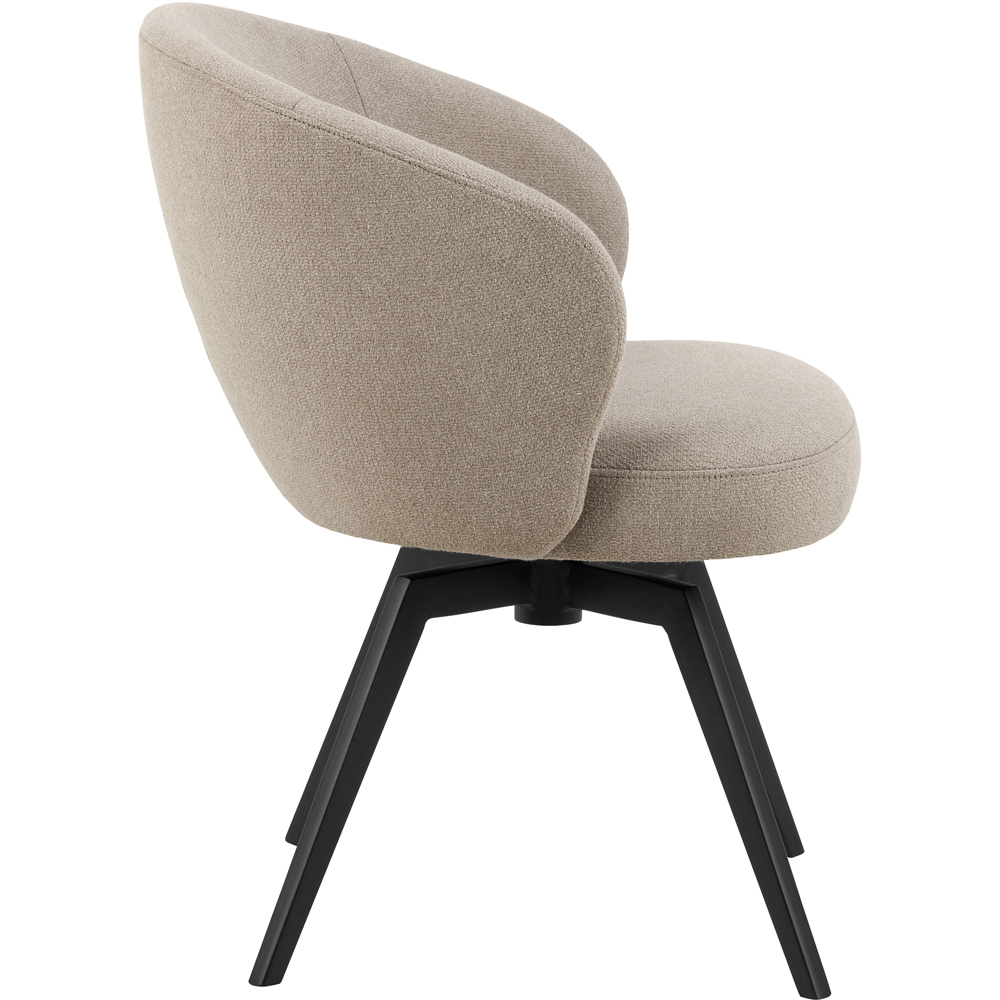 Florence Darlene Beige Swivel Dining Chair Image 4