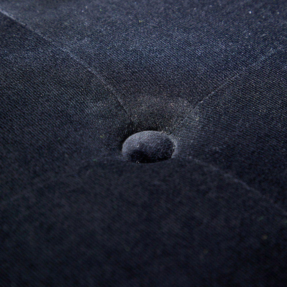 Home Source Verona Black Velvet Sleigh Style Window Seat with Storage Image 4