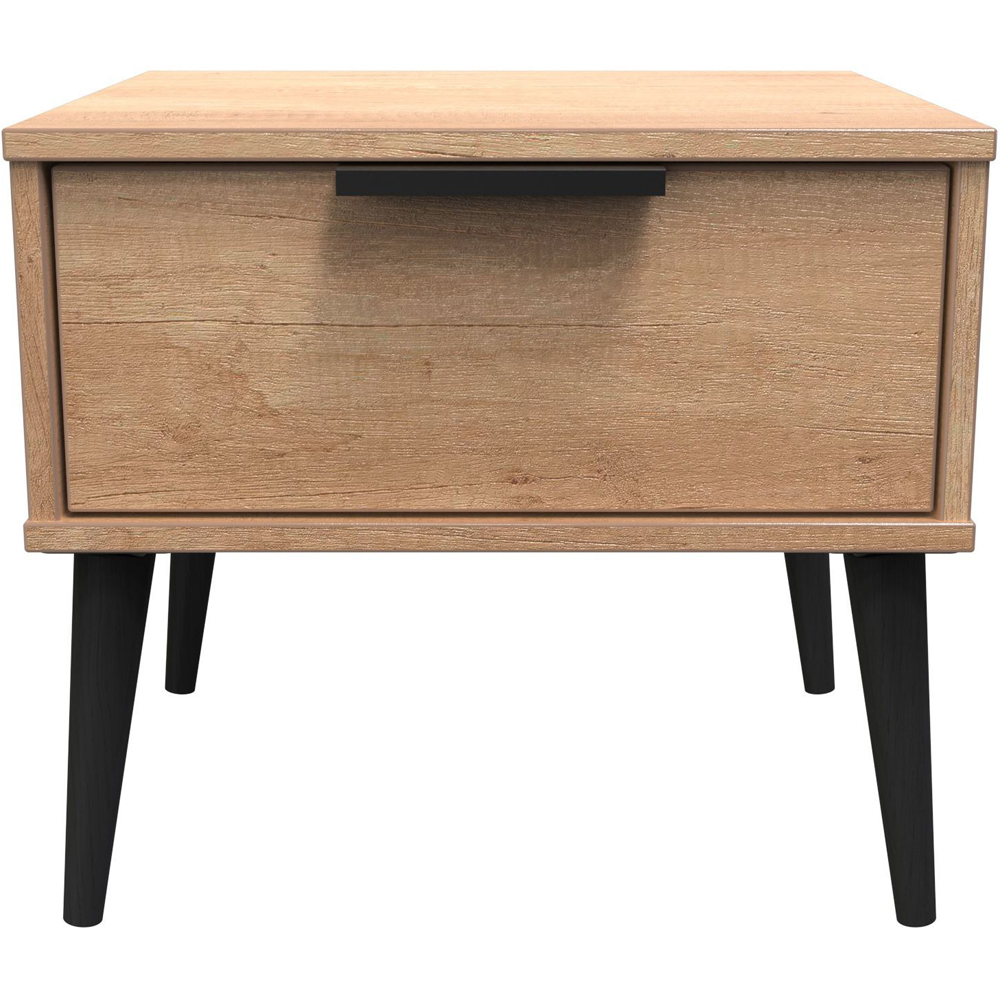 Crowndale Hong Kong Single Drawer Nebraska Oak Side Table Ready Assembled Image 3