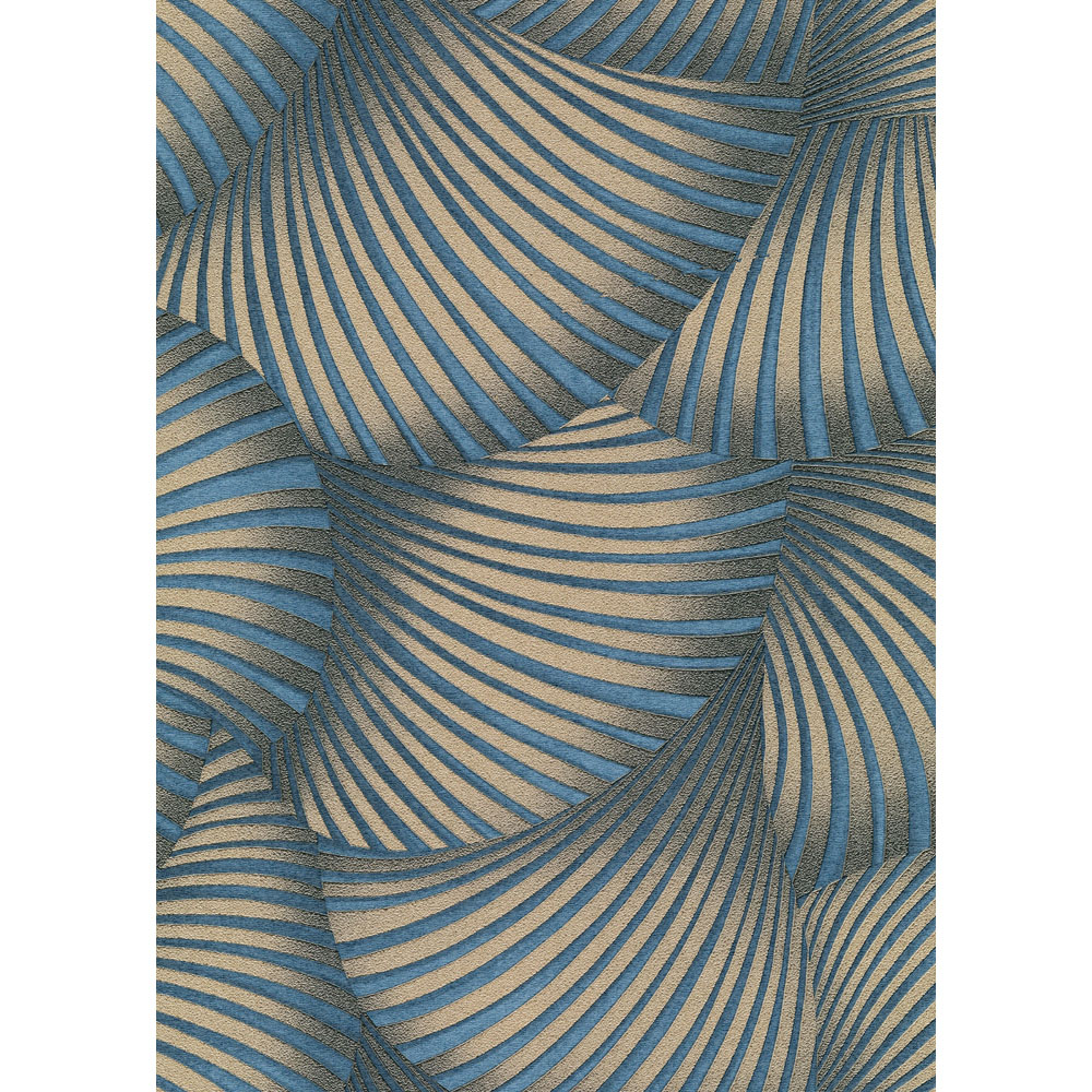 Erismann Twill Blue Vinyl Wallpaper Image 4
