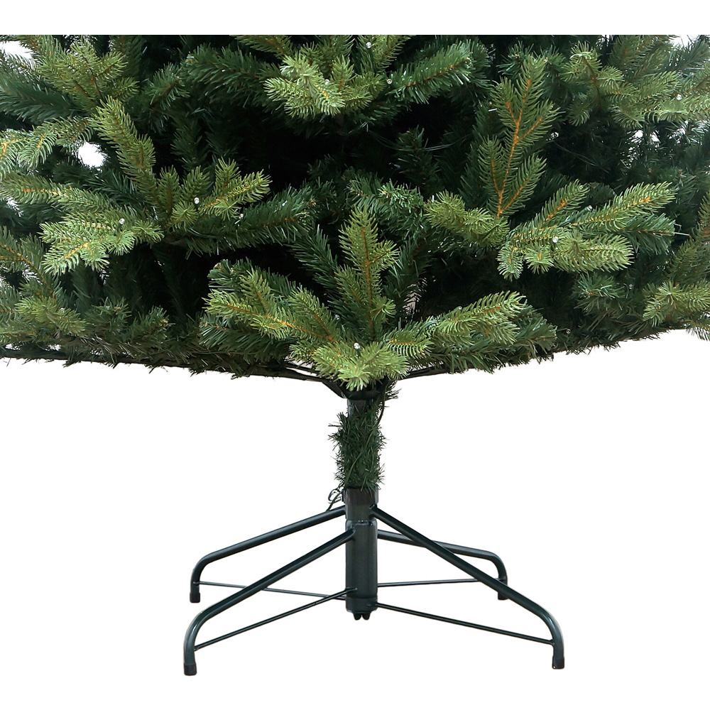 7ft Pre-Lit Cliveden Artificial Fir Christmas Tree Green Image 9