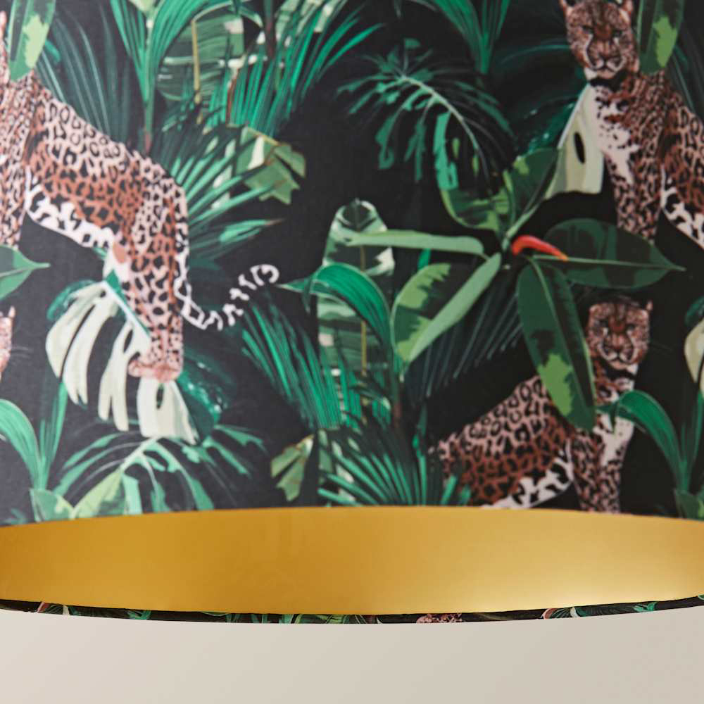ValueLights Addalyn Green Jungle Animal Print Ceiling Lamp Shade Image 6
