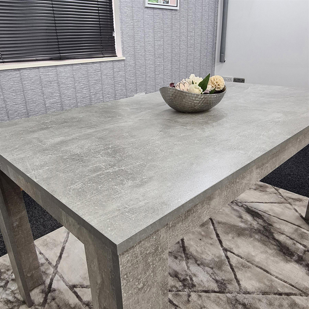 Portland 6 Seater Grey Wood Dining Table Image 2