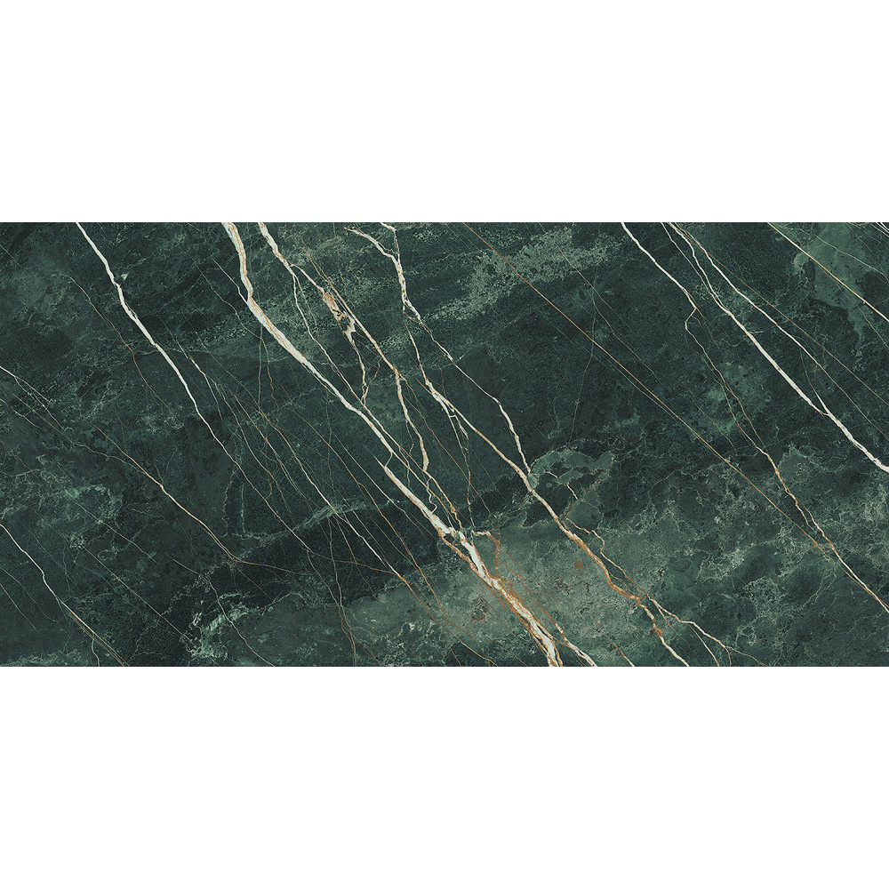 Top Ceramics Green Marble Effect High Gloss Porcelain Wall Tile 1200 x 600mm Image 2