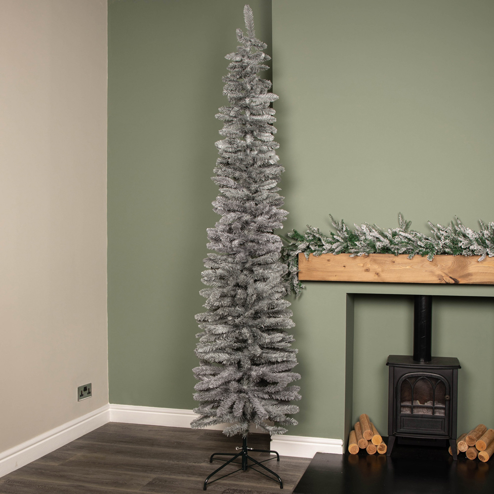 Samuel Alexander Grey Pencil Artificial Christmas Tree 8ft Image 2